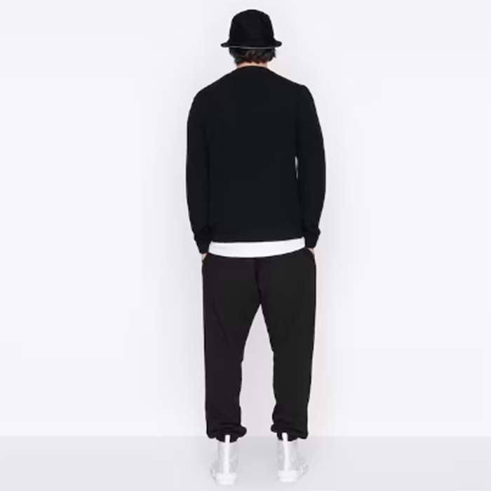 Dior Men CD Christian Dior Couture Cardigan Black Cashmere Jersey