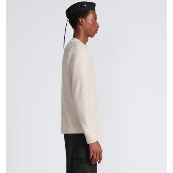Dior Men CD Christian Dior Couture Sweater Beige Cashmere Jersey