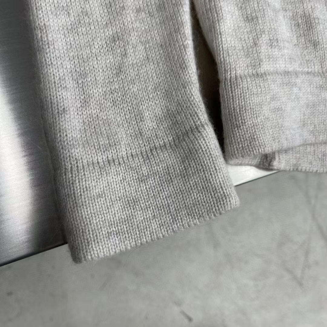 Dior Men CD Christian Dior Couture Sweater Beige Cashmere Jersey