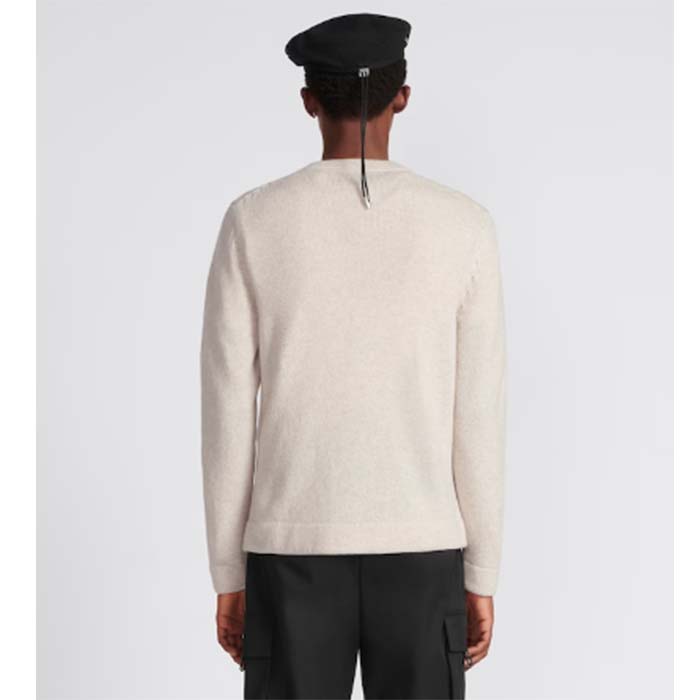 Dior Men CD Christian Dior Couture Sweater Beige Cashmere Jersey