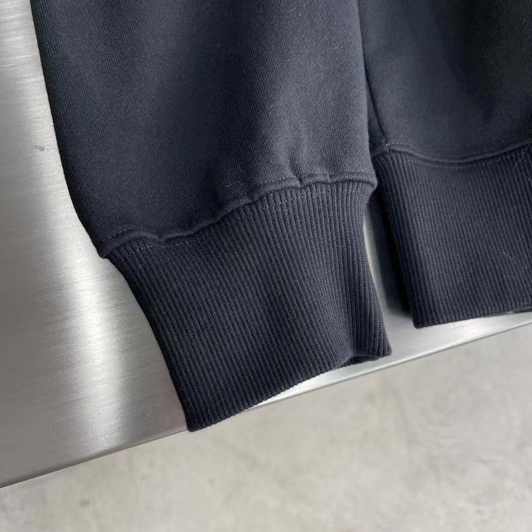 Dior Women CD Diamond Oversized Sweatshirt Navy Blue Organic Cotton Fleece