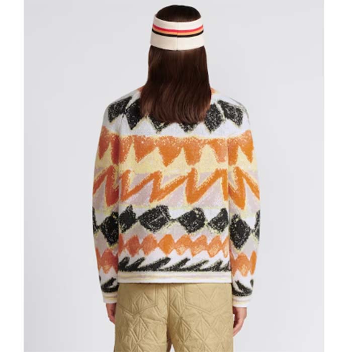 Dior Men CD Dior And Peter Doig Sweater Multicolor Wool Cashmere Jacquard