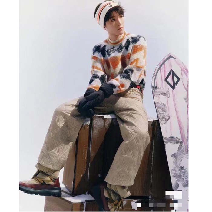 Dior Men CD Dior And Peter Doig Sweater Multicolor Wool Cashmere Jacquard