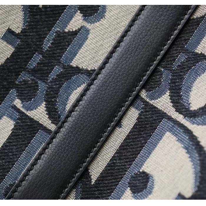 Dior Unisex CD Weekend 40 Bag Beige Black Maxi Dior Oblique Jacquard