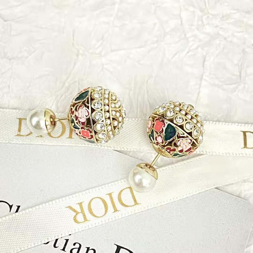 Dior Women 30 Tribales Earrings Gold-Finish Metal