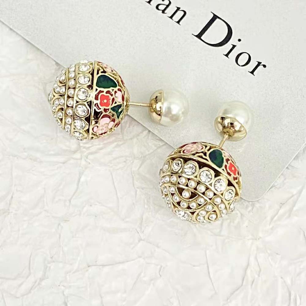 Dior Women 30 Tribales Earrings Gold-Finish Metal