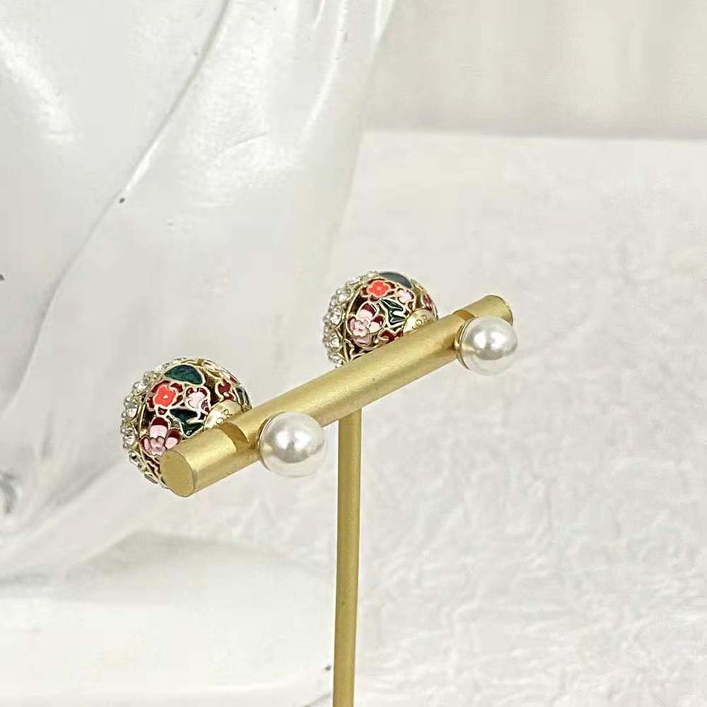 Dior Women 30 Tribales Earrings Gold-Finish Metal