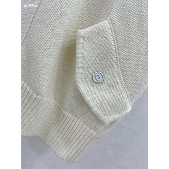 Dior Men CD Dioralps Vest White Wool Cashmere Knit Three-Tone Butterfly Motif Reference: 414G19AM124_X0878