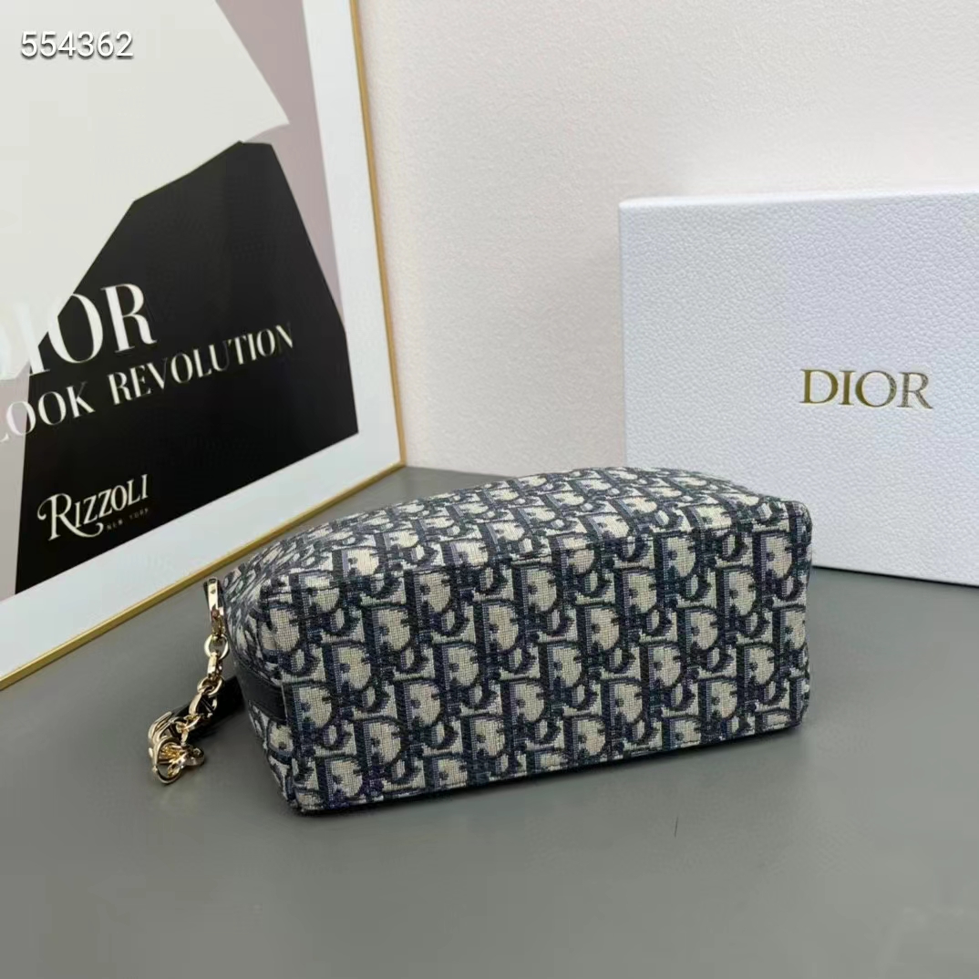 Dior Women CD Diorstar Hobo Bag Chain Blue Dior Oblique Jacquard Reference: S3202UTZQ_M928