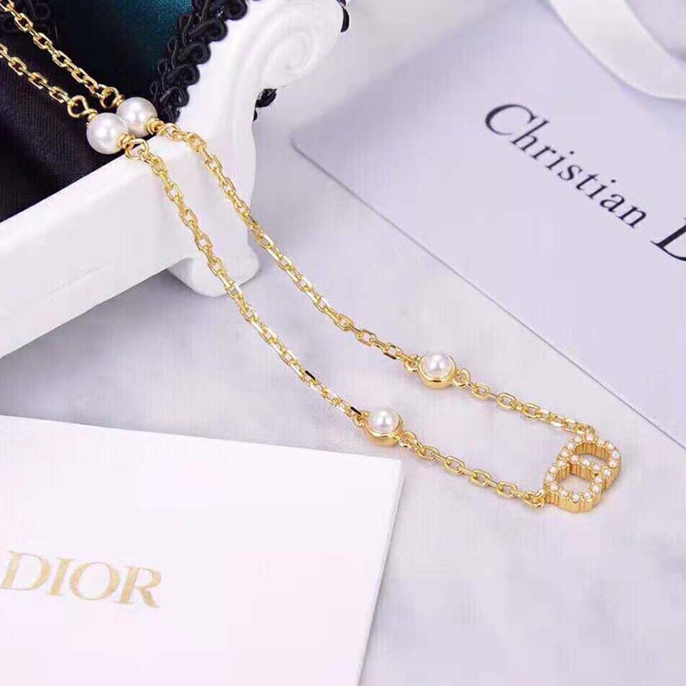 Dior Women Clair D Lune Necklace Gold-Finish Metal