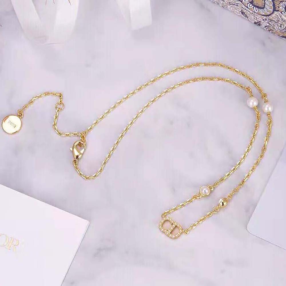 Dior Women Clair D Lune Necklace Gold-Finish Metal