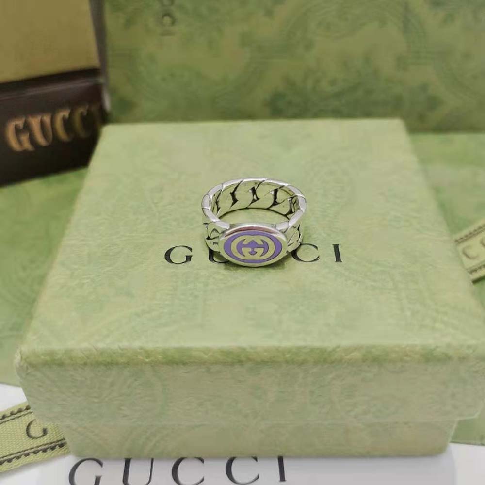 Gucci Unisex Interlocking G Enamel Ring