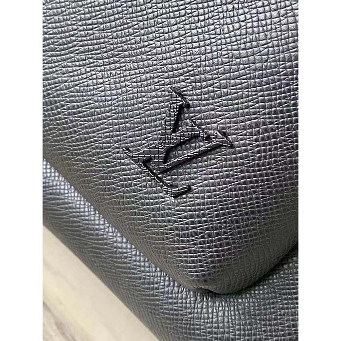 Louis Vuitton LV Unisex Avenue Backpack Black Taiga Cowhide Leather Zip Closure