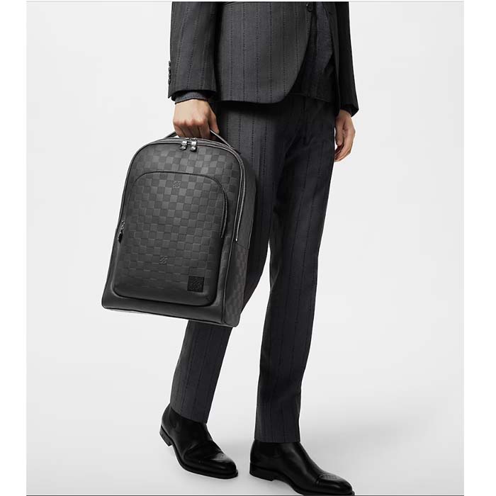 Louis Vuitton LV Unisex Avenue Backpack Damier Infini Cowhide Leather Black Cowhide-Leather
