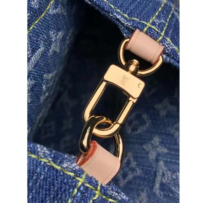Louis Vuitton LV Unisex Venice Denim Blue GOTS Certified Cotton Monogram Denim Canvas