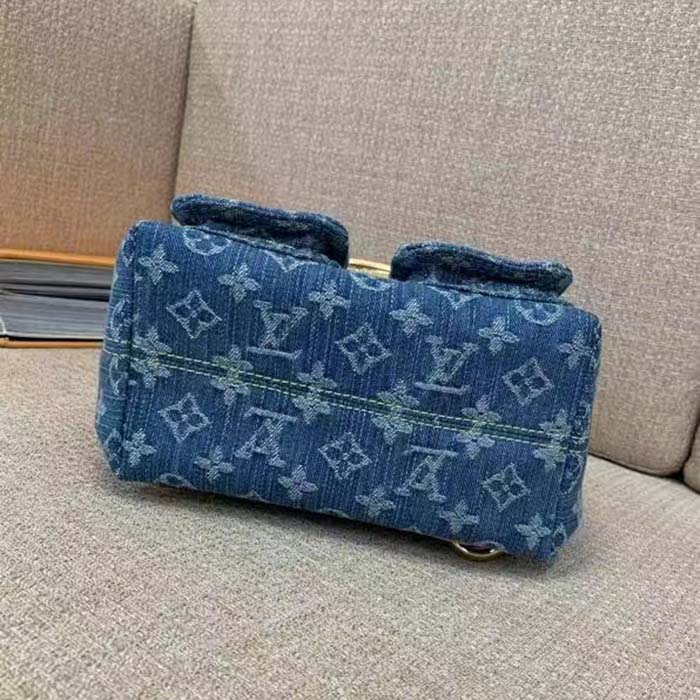 Louis Vuitton LV Unisex Venice Denim Blue GOTS Certified Cotton Monogram Denim Canvas
