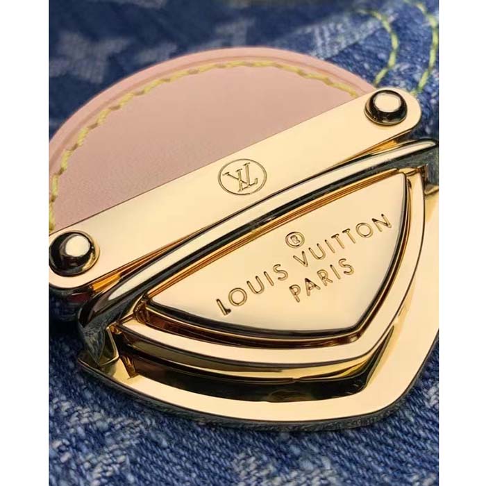Louis Vuitton LV Unisex Venice Denim Blue GOTS Certified Cotton Monogram Denim Canvas