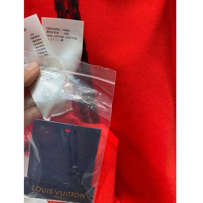 Louis Vuitton LV Women Sporty Mesh Accent Dress Bright Red Black Regular Fit