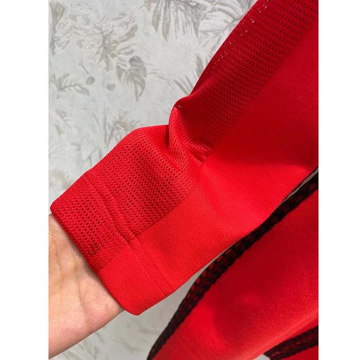 Louis Vuitton LV Women Sporty Mesh Accent Dress Bright Red Black Regular Fit