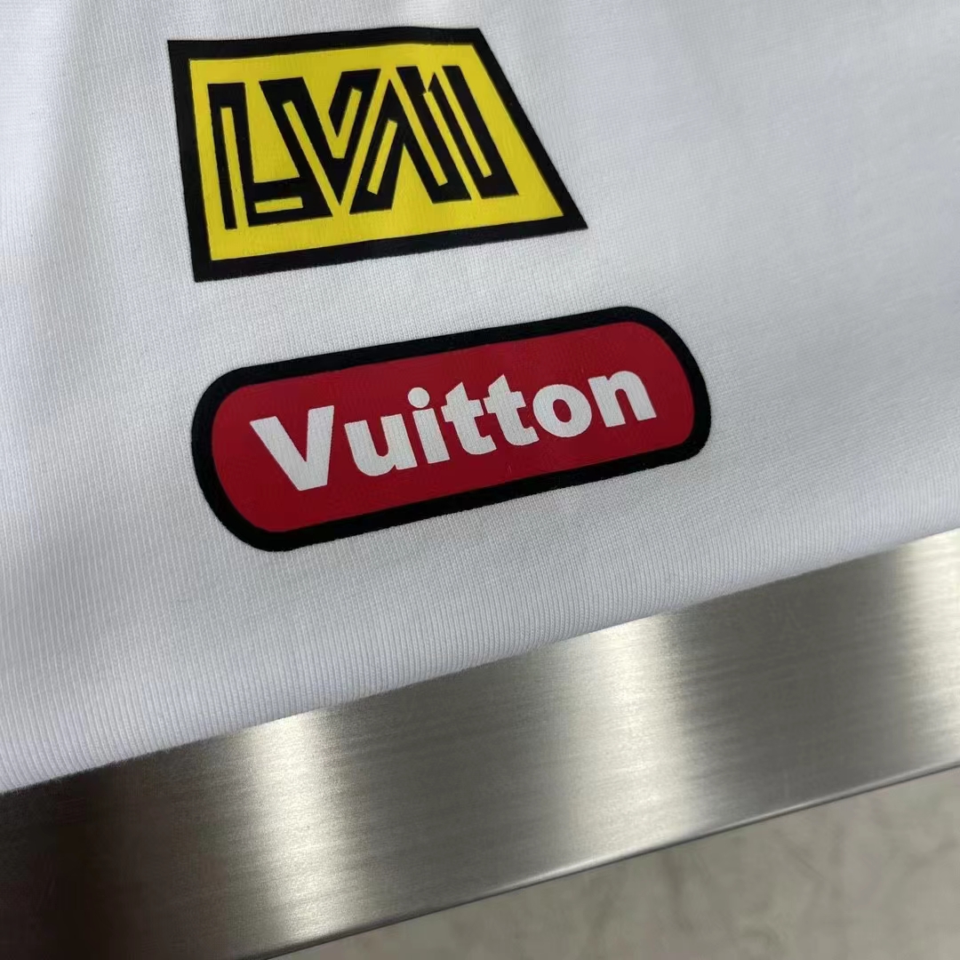 Louis Vuitton Women Hybrid Cotton T-Shirt Regular Fit LV Silk Label Milky White Cotton