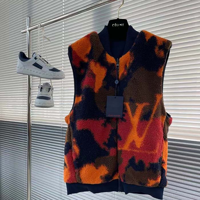 Louis Vuitton Women LV Reversible Fleece Gilet Regular Fit Zip Closure Multicolor