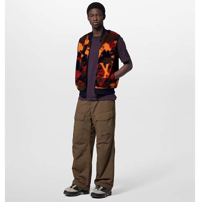 Louis Vuitton Men LV Reversible Fleece Gilet Regular Fit Zip Closure Multicolor