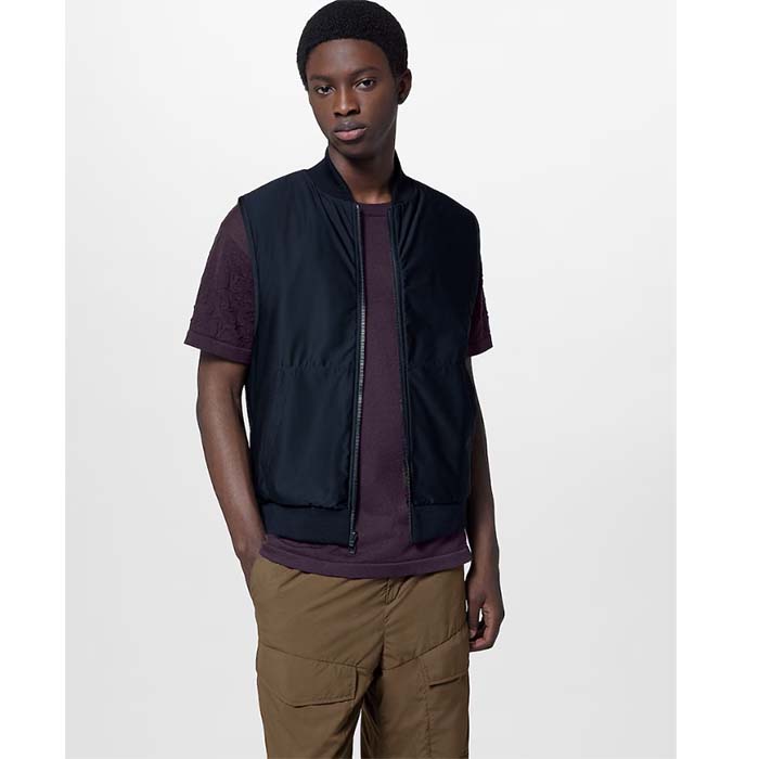 Louis Vuitton Men LV Reversible Fleece Gilet Regular Fit Zip Closure Multicolor