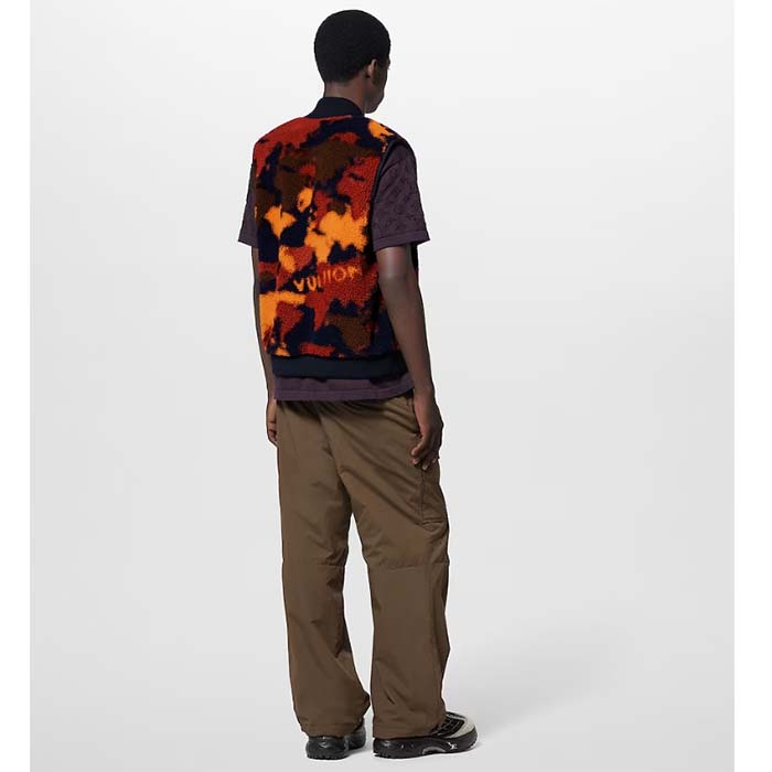 Louis Vuitton Men LV Reversible Fleece Gilet Regular Fit Zip Closure Multicolor