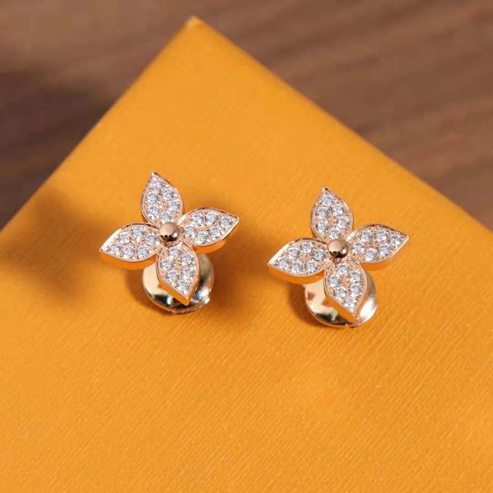 Louis Vuitton Women Idylle Blossom Stud Pink Gold and Diamonds