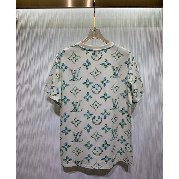 Louis Vuitton Men LV Floral Monogram T-Shirt Cotton White Regular Fit