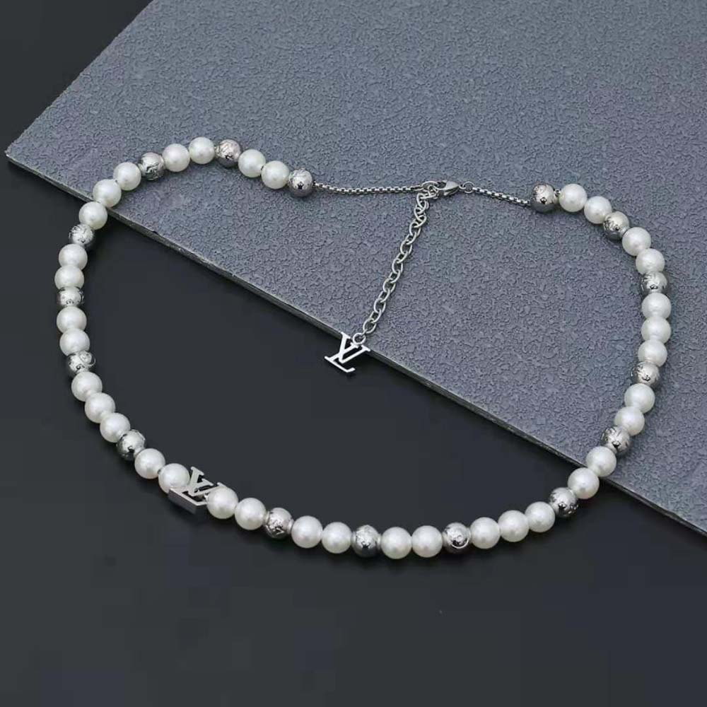 Louis Vuitton Unisex Monogram Pearls Necklace