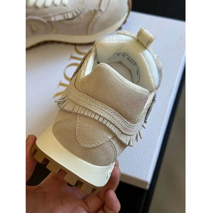 Dior Unisex C’est Dior Sneaker Ecru Suede Calfskin Mesh Reference: KCK403SUH_S03W