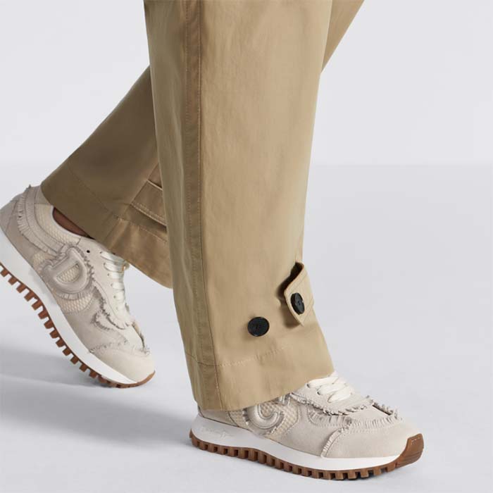 Dior Unisex C’est Dior Sneaker Ecru Suede Calfskin Mesh Reference: KCK403SUH_S03W