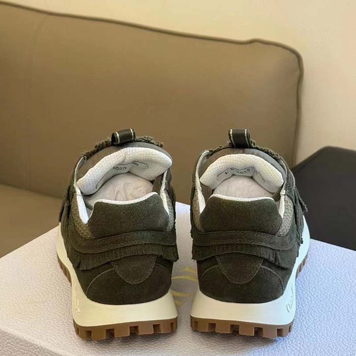 Dior Unisex C’est Dior Sneaker Khaki Suede Calfskin Mesh Reference: KCK403SUH_S23H