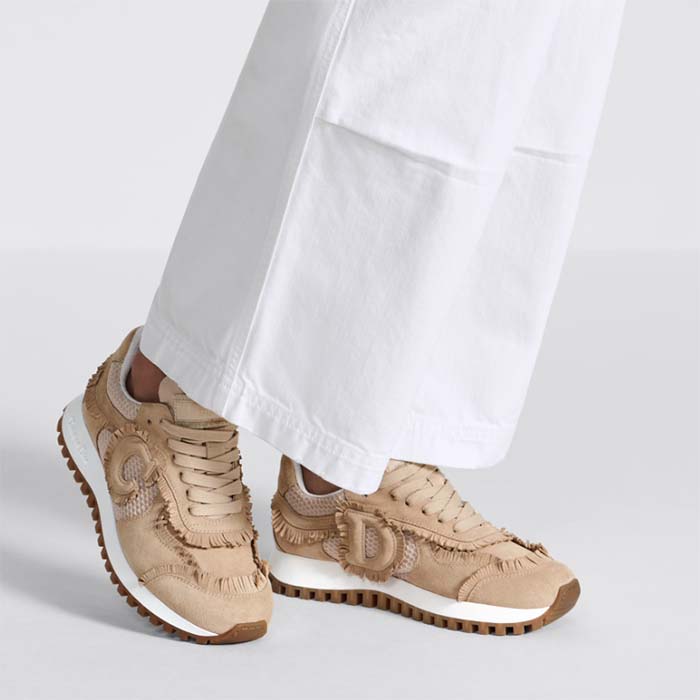 Dior Unisex C’est Dior Sneaker Nude Suede Calfskin Mesh Reference: KCK403SUH_S18U
