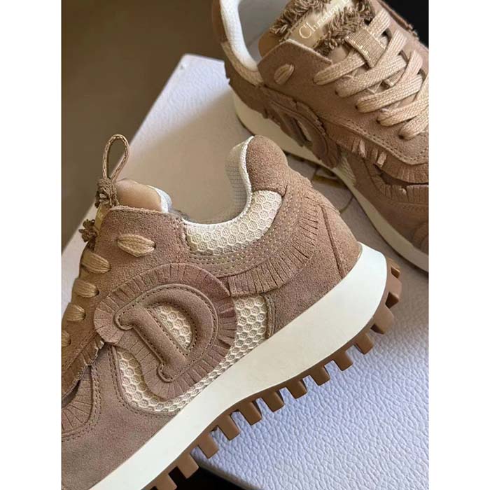 Dior Unisex C’est Dior Sneaker Nude Suede Calfskin Mesh Reference: KCK403SUH_S18U