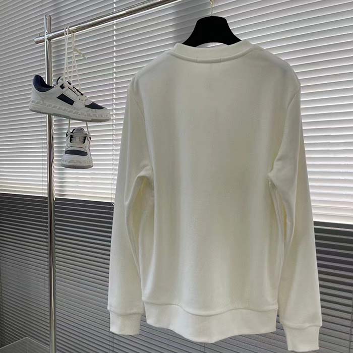 Gucci Men Cotton Gucci Firenze 1921 Hooded Sweatshirt White Jersey Long Sleeves