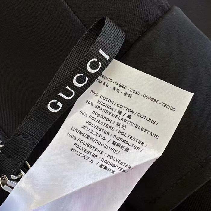 Gucci Men GG Wool Jacquard Jacket Black Lined Notch Lapel Petite Fit
