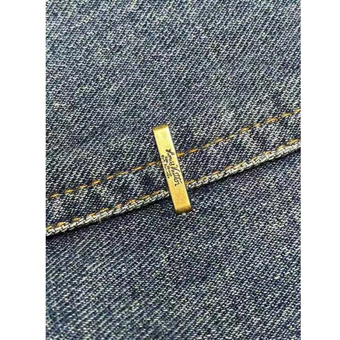Louis Vuitton Men LV Workwear Denim Jacket Regular Fit Monogram Indigo Cotton 1ABJ7A