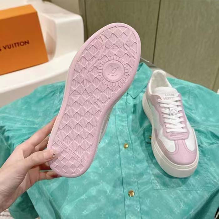 Louis Vuitton Unisex LV Groovy Platform Sneaker Pink Monogram Calf Leather 1ACL1S