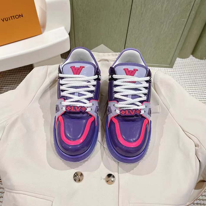 Louis Vuitton Unisex LV Trainer Maxi Sneaker Purple Lasered Monogram Canvas 1ACF72