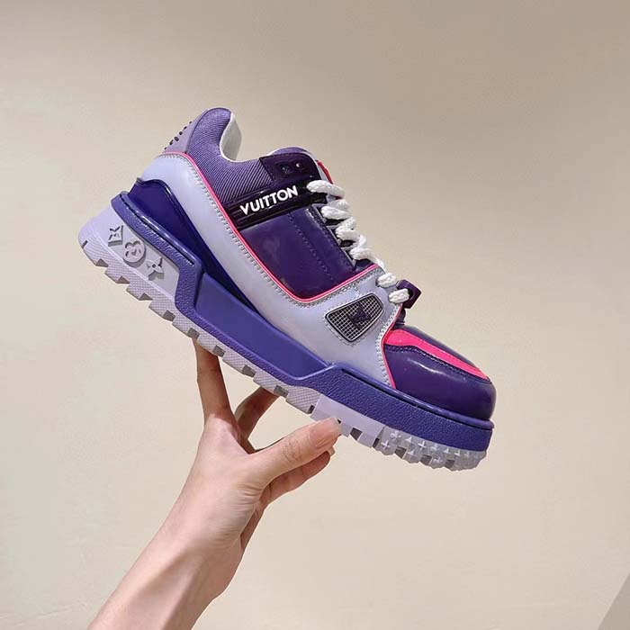 Louis Vuitton Unisex LV Trainer Maxi Sneaker Purple Lasered Monogram Canvas 1ACF72