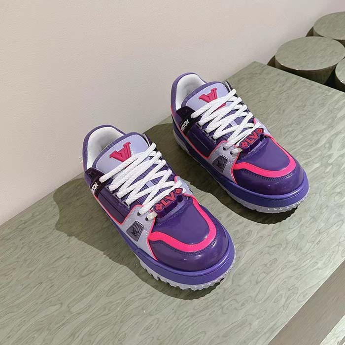 Louis Vuitton Unisex LV Trainer Maxi Sneaker Purple Lasered Monogram Canvas 1ACF72