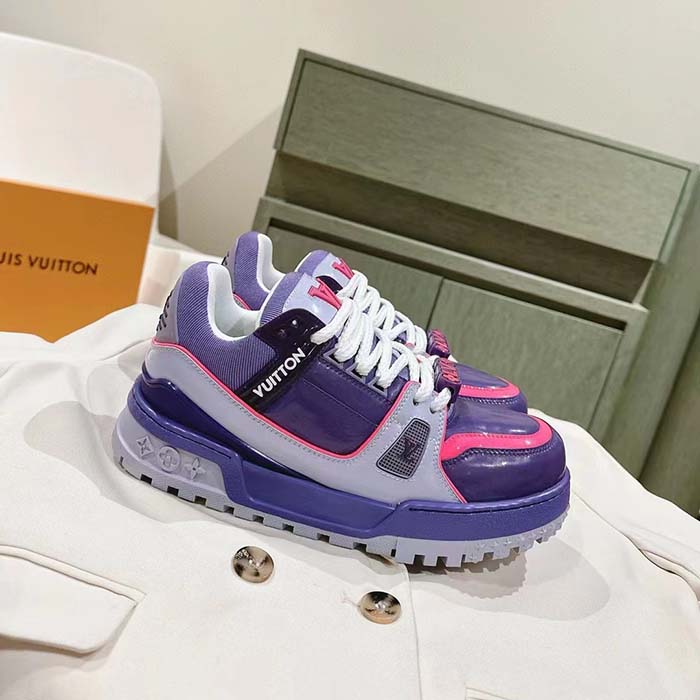 Louis Vuitton Unisex LV Trainer Maxi Sneaker Purple Lasered Monogram Canvas 1ACF72