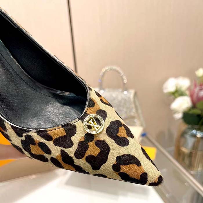 Louis Vuitton Women LV Blossom Pump Tawny Brown Hairy Calf Leather