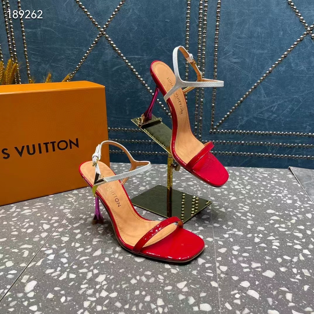 Louis Vuitton Women LV Blossom Sandal Red Patent Calf Leather 1AC8VX