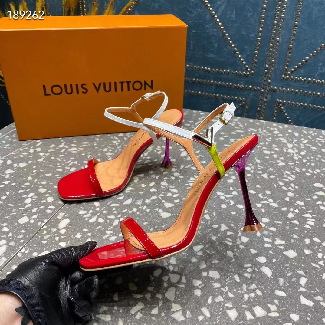 Louis Vuitton Women LV Blossom Sandal Red Patent Calf Leather 1AC8VX