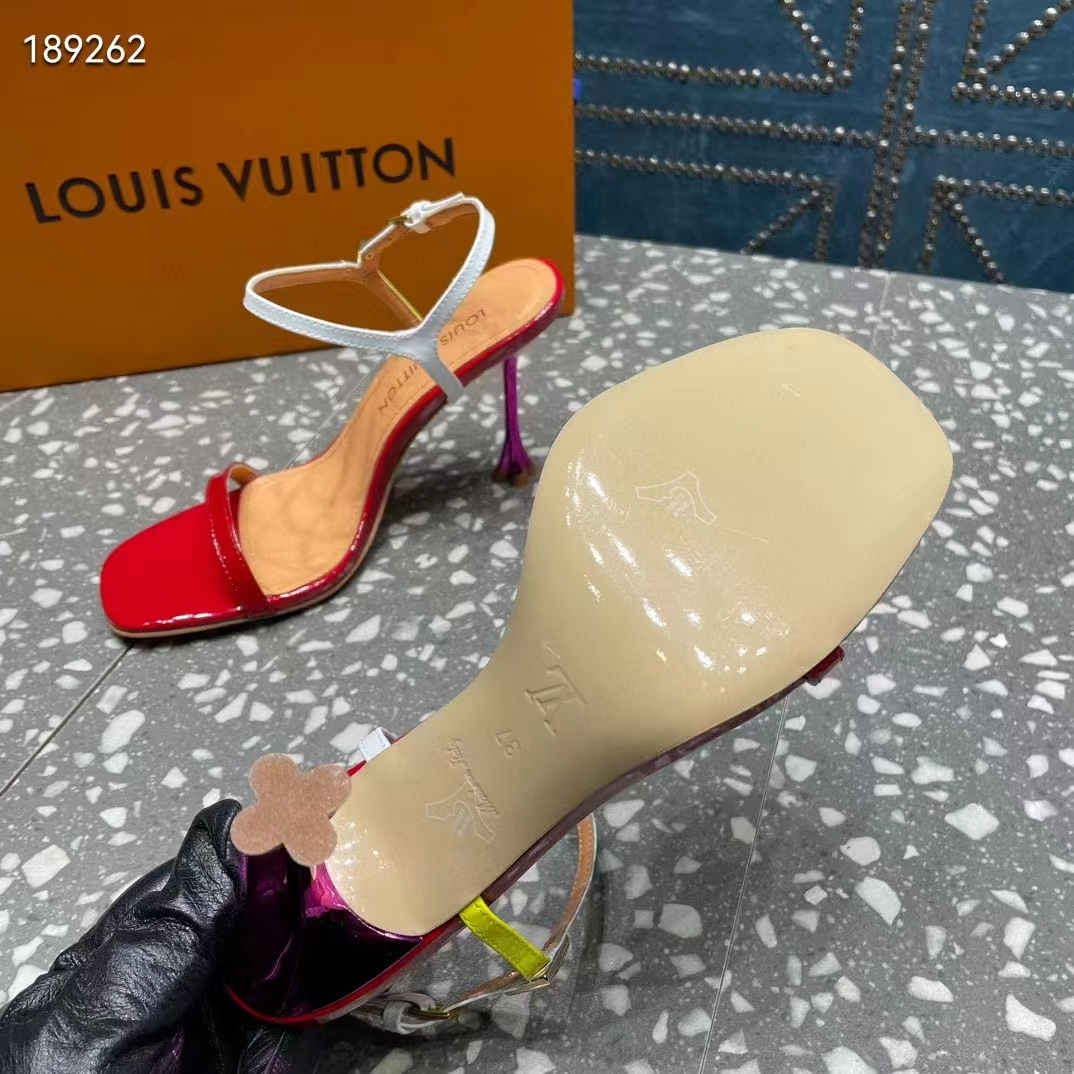 Louis Vuitton Women LV Blossom Sandal Red Patent Calf Leather 1AC8VX