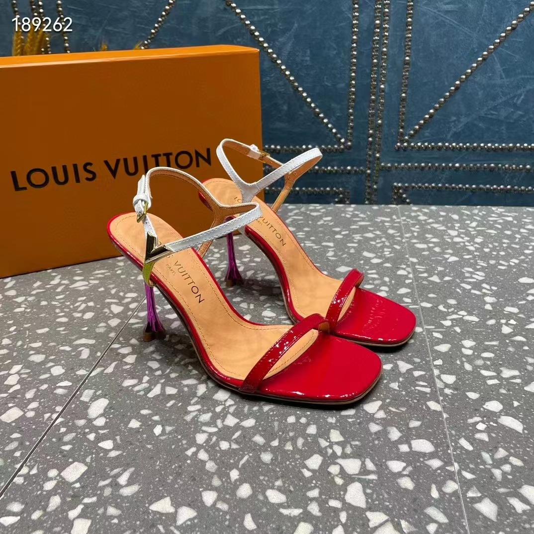 Louis Vuitton Women LV Blossom Sandal Red Patent Calf Leather 1AC8VX