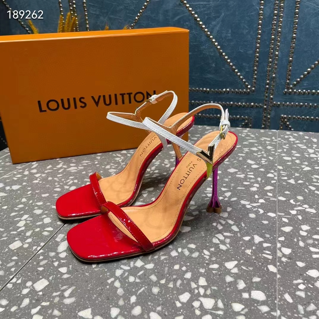Louis Vuitton Women LV Blossom Sandal Red Patent Calf Leather 1AC8VX